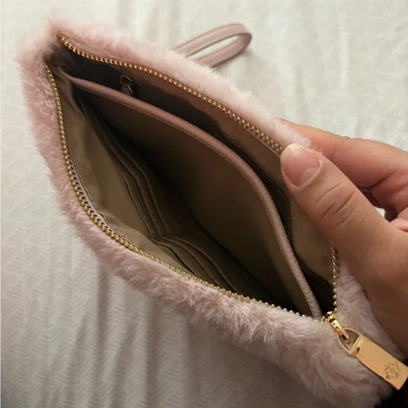 Nanette Lepore Fur Pink Clutch Wristlet - Picture 5 of 6